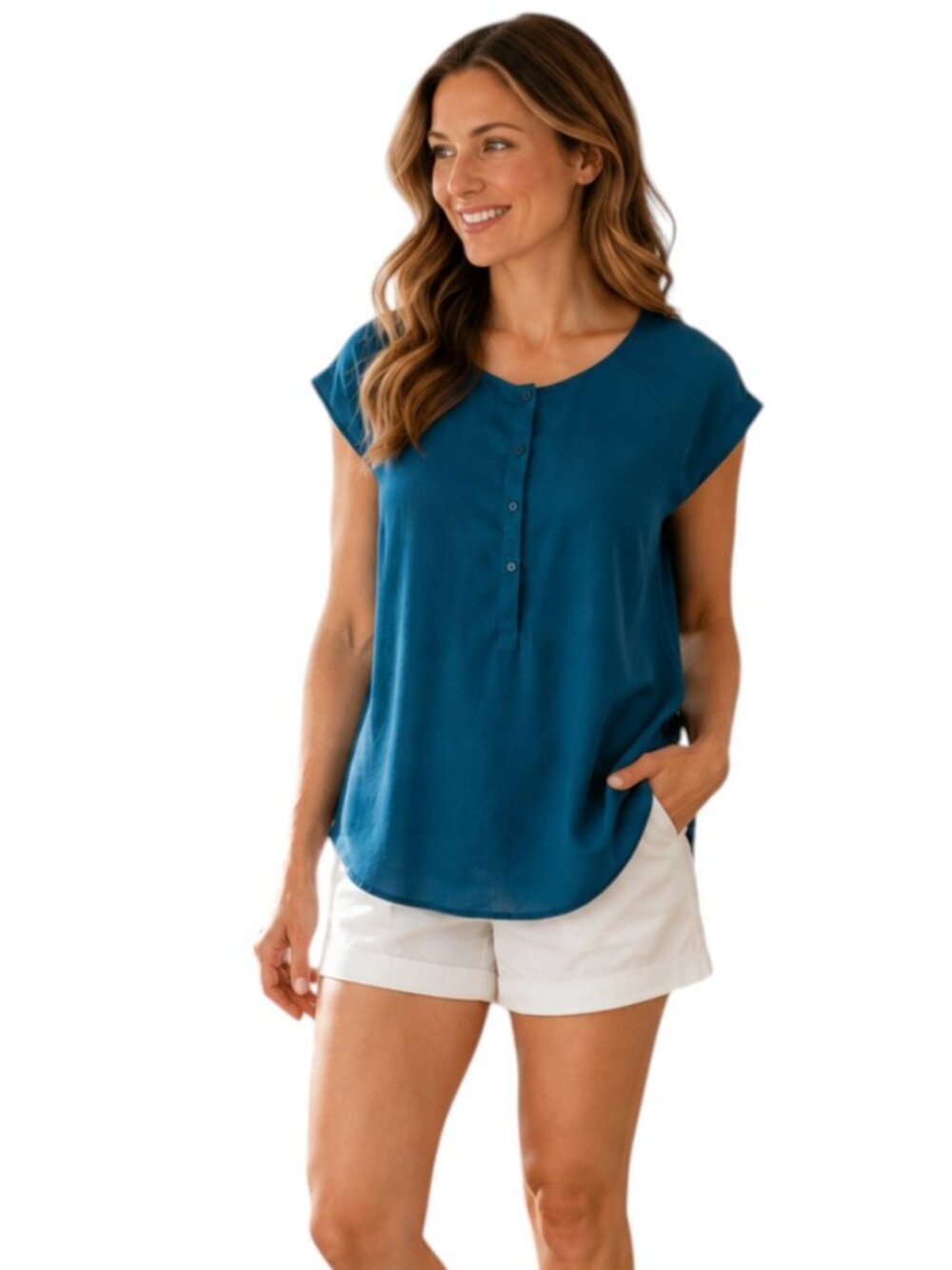 Joe Fresh Green Short Sleeve Top, M